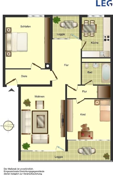 Wohnung zur Miete 759 € 3 Zimmer 74,9 m² 3. Geschoss Einsteinstraße 4 West Ratingen 40880