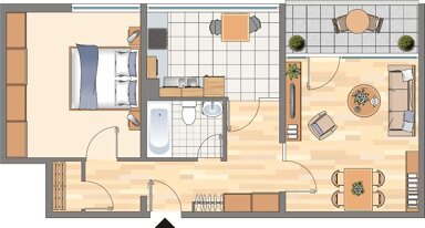 Wohnung zur Miete nur mit Wohnberechtigungsschein 291 € 2 Zimmer 62,1 m² 2. Geschoss frei ab 14.02.2025 Wilhelm-Schmidt-Straße 22 Clarenberg Dortmund 44263