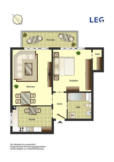 Wohnung zur Miete 685 € 2,5 Zimmer 61 m² 2. Geschoss Hammerschmidtstraße 100 Weiß Köln 50999
