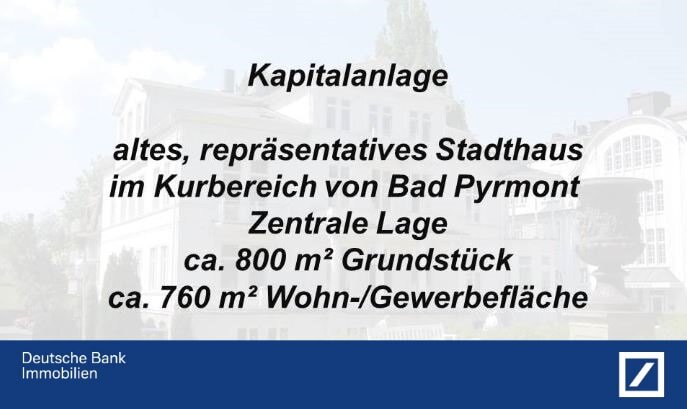 Mehrfamilienhaus zum Kauf 920.000 € 24 Zimmer 205 m²<br/>Wohnfläche 800 m²<br/>Grundstück Bad Pyrmont Bad Pyrmont 31812