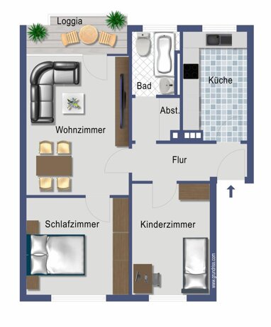 Wohnung zum Kauf Provisionsfrei 85.000 € 3 Zimmer 68 m² Erdgeschoss Andersenstraße 15 Quadrath-Ichendorf Bergheim 50127