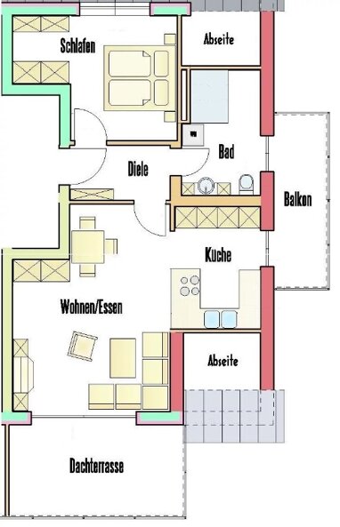 Wohnung zur Miete 1.000 € 2 Zimmer 68 m² 2. Geschoss Ebenweiler 88370