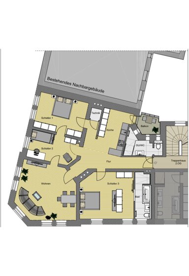 Wohnung zur Miete 1.799 € 3 Zimmer 94 m² 3. Geschoss Mühlheim Mühlheim am Main 63165