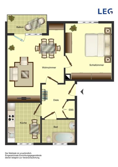 Wohnung zur Miete 350 € 2,5 Zimmer 51 m² 2. Geschoss frei ab 06.09.2024 Harkortstraße 15 Unna - Mitte Unna 59423