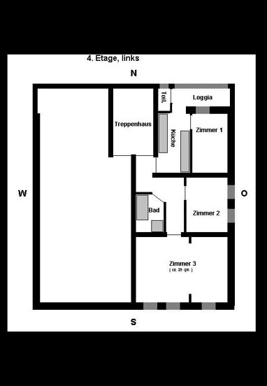 Wohnung zur Miete 800 € 3 Zimmer 80 m² 3. Geschoss Am Hagenring Braunschweig 38106