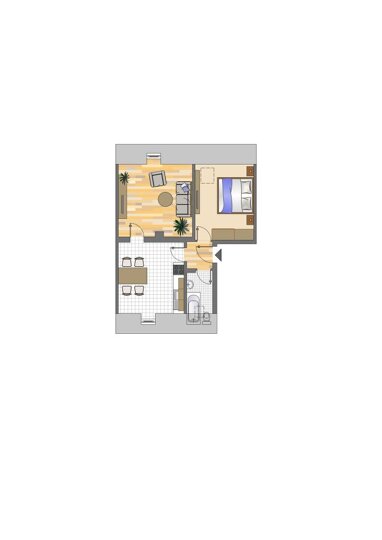 Wohnung zur Miete 339 € 2,5 Zimmer 45,9 m² 2. Geschoss Hertastraße 44 Bulmke - Hüllen Gelsenkirchen 45888
