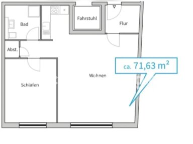 Wohnung zur Miete Tauschwohnung 1.221 € 2 Zimmer 71 m² 2. Geschoss Lokstedt Hamburg 22529