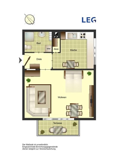 Wohnung zur Miete 513 € 1,5 Zimmer 44 m² 4. Geschoss frei ab 31.01.2025 Hammerschmidtstraße 102 Weiß Köln 50999