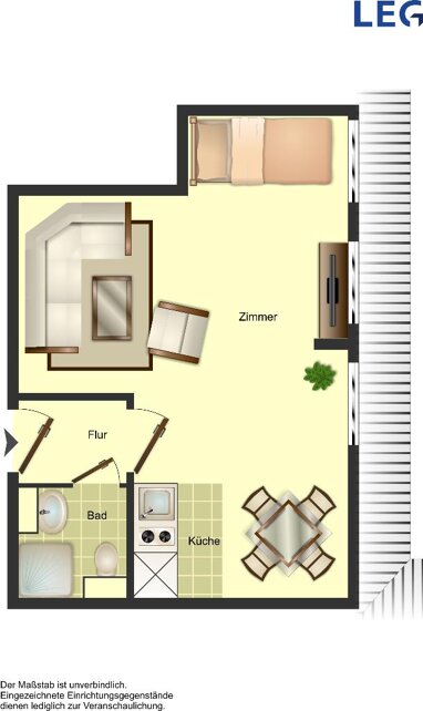 Wohnung zur Miete 307 € 1 Zimmer 23 m² 3. Geschoss Zum Roten Berge 19 Hiltrup - Mitte Münster 48165