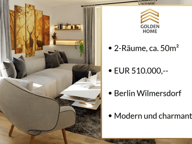 Apartment zum Kauf 503.000 € 2 Zimmer 50 m² 3. Geschoss Wilmersdorf Berlin 10707