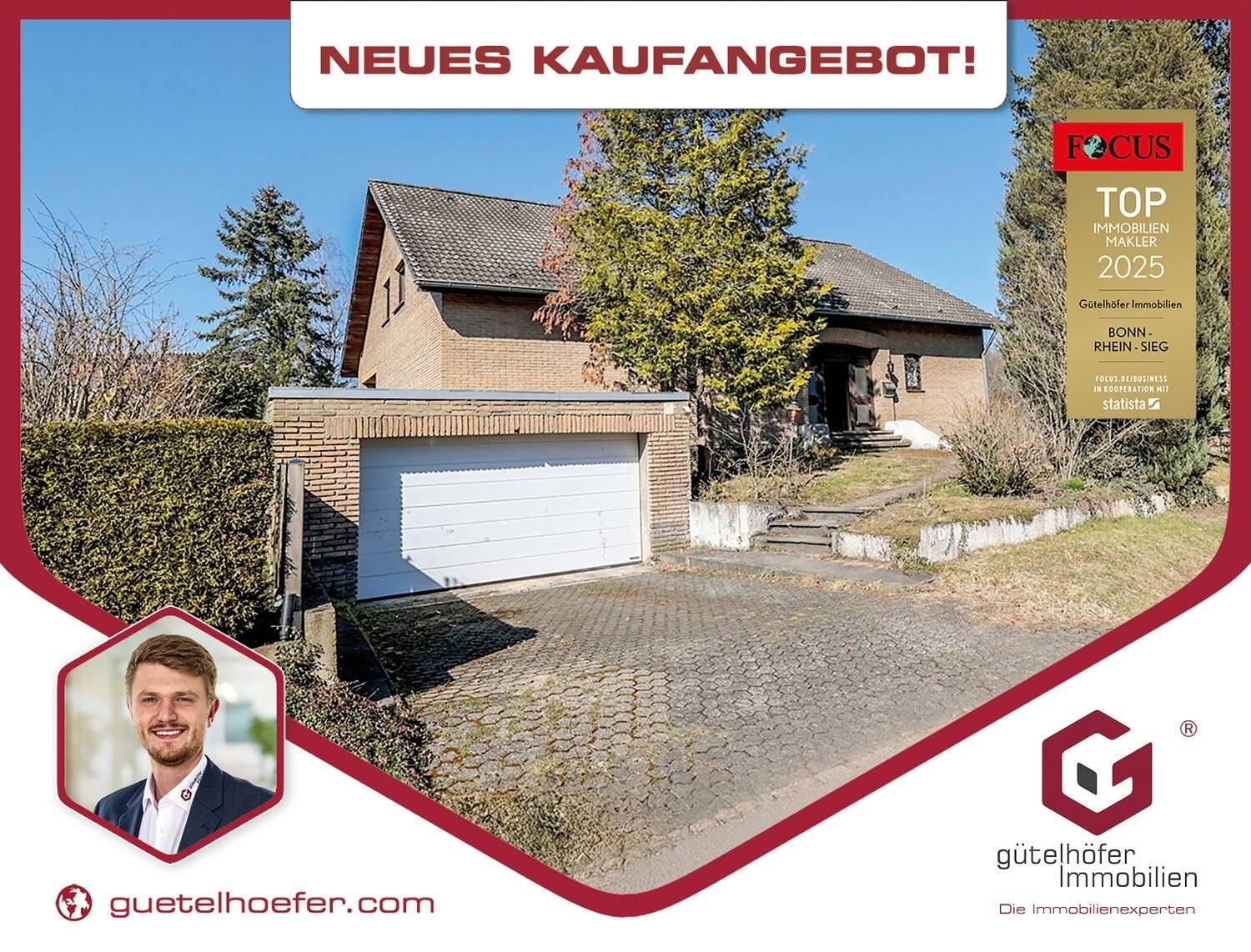 Stilvolles Landhaus mit Innenpool, Garten, Doppelgarage und Modernisierungsbedarf in Houverath