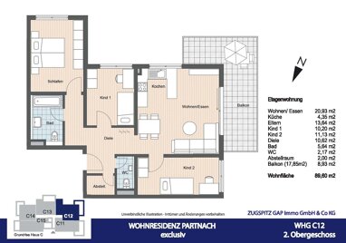 Wohnung zum Kauf 1.195.000 € 4 Zimmer 89,6 m² 2. Geschoss Bayenthal Garmisch-Partenkirchen 82467