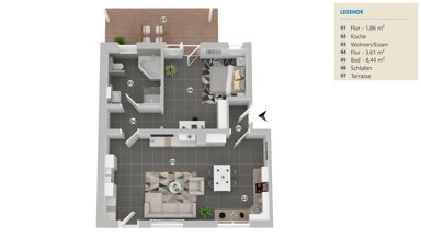 Wohnung zur Miete 750 € 2 Zimmer 81 m² EG frei ab 15.12.2024 pariser Str. 359 Am Belzappel - Osten kaiserslautern 67663