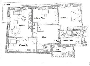 Wohnung zur Miete 960 € 3 Zimmer 116 m² Innenstadt Coburg 96450