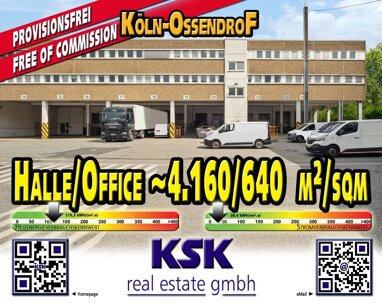 Lagerhalle zur Miete Provisionsfrei 6,50 € 4.400 m² Lagerfläche Ossendorf Köln 50827