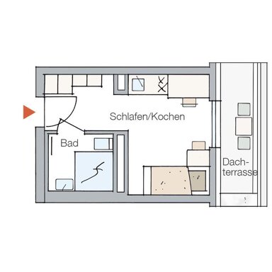 Wohnung zum Kauf provisionsfrei 170.713 € 1 Zimmer 19,5 m² 3. Geschoss frei ab sofort Anton-Bruckner-Str. 1 Röthelheim Erlangen 91052