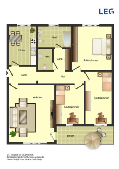 Wohnung zur Miete nur mit Wohnberechtigungsschein 428,09 € 4 Zimmer 83,1 m² 1. Geschoss Dresdner Straße 10 Königsborn Unna 59425