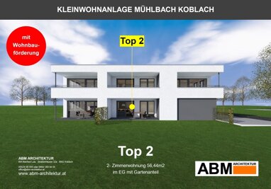 Wohnung zum Kauf Provisionsfrei 402.000 € 2 Zimmer 56,4 m² Erdgeschoss Mühlbach Koblach 6842