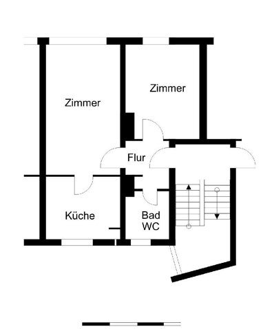 Wohnung zur Miete 264 € 2 Zimmer 46,9 m² 3. Geschoss Daimlerstraße 2 I Grünhöfe Bremerhaven 27574