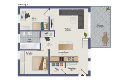Wohnung zum Kauf 330.000 € 3 Zimmer 74 m² Berghaupten 77791