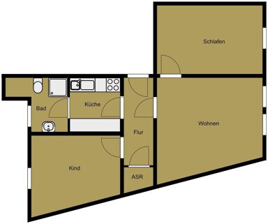 Wohnung zur Miete 330 € 3 Zimmer 57,6 m² 3. Geschoss frei ab 01.12.2024 Leipziger Straße 45 Meißen Meißen 01662