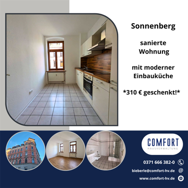 Wohnung zur Miete 310 € 2 Zimmer 60 m² 2. Geschoss Lessingstraße 12 Sonnenberg 211 Chemnitz 09130