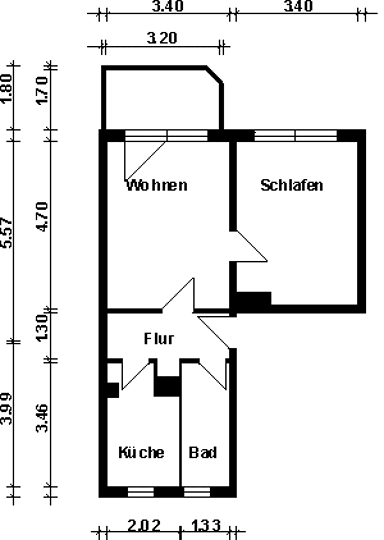 Wohnung zur Miete 341 € 2 Zimmer 48,7 m² 1. Geschoss frei ab 01.02.2025 Gr. Diesdorfer Straße 96 Schroteanger Magdeburg 39110