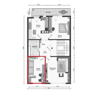 Wohnung zur Miete 346 € 1 Zimmer 15 m² Mitte Lörrach 79539
