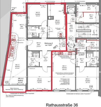 Wohnung zur Miete 1.200 € 4 Zimmer 114,3 m² 2. Geschoss Rathausstraße 36 Winsen - Kernstadt Winsen (Luhe) 21423