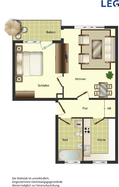 Wohnung zur Miete 329 € 2 Zimmer 54 m² Erdgeschoss Gartenstraße 15 Schieder Schieder-Schwalenberg 32816