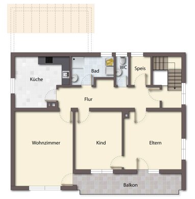 Wohnung zur Miete 735 € 105 m² 1. Geschoss Veringenstadt Veringenstadt 72519