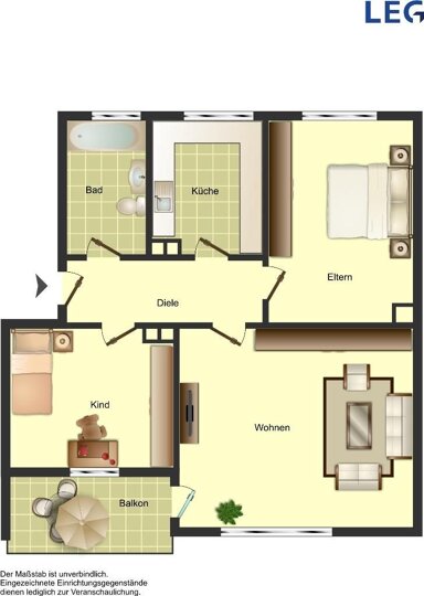 Wohnung zur Miete 504 € 2 Zimmer 64 m² EG frei ab 30.04.2025 Berliner Straße 52 Püsselbüren Ibbenbüren 49479