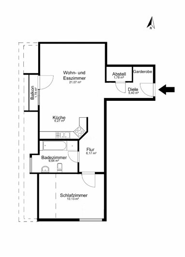 Wohnung zum Kauf 219.000 € 2 Zimmer 61,3 m² 2. Geschoss Jügesheim Rodgau 63110