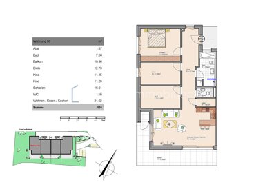 Terrassenwohnung zum Kauf provisionsfrei 551.300 € 4 Zimmer 105 m² 1. Geschoss Entensee Rückersdorf 90607