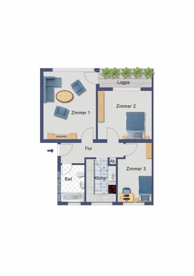 Wohnung zum Kauf Provisionsfrei 179.000 € 3 Zimmer 65,7 m² 3. Geschoss Im Weiler 1 Neu-Duisdorf Bonn 53123