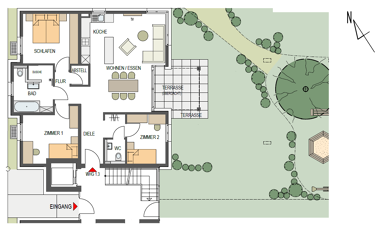 Terrassenwohnung zum Kauf 677.900 € 4 Zimmer 98 m² Erdgeschoss Ditzinger Straße 22 Gerlingen 70839