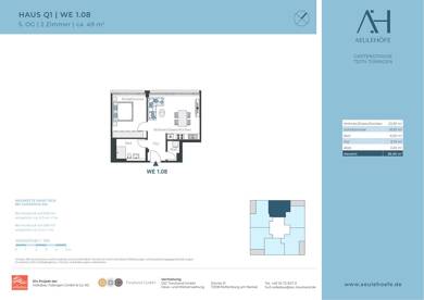 Wohnung zur Miete 976 € 2 Zimmer 49 m² Kernstadt Rottenburg 72108