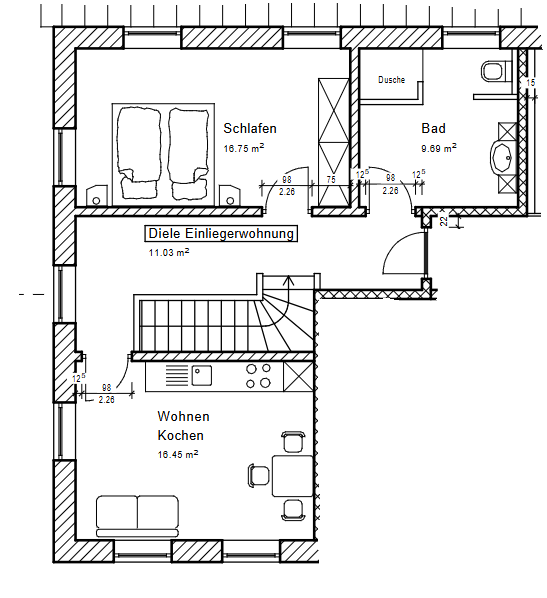 Wohnung zur Miete 636 € 1 Zimmer 53 m²<br/>Wohnfläche 1.<br/>Geschoss ab sofort<br/>Verfügbarkeit Engelsberg Engelsberg 84549