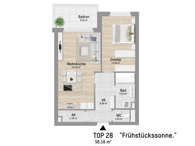 Wohnung zum Kauf 439.900 € 2 Zimmer 55,8 m² Pastorstraße 28 Wien 1210