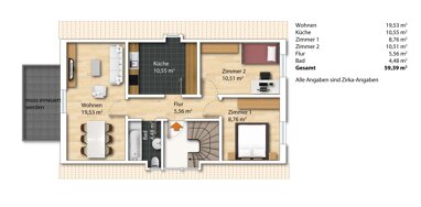 Wohnung zum Kauf Provisionsfrei 99.000 € 3 Zimmer 59,4 m² 2. Geschoss Hauptstr. 66 Grafenrheinfeld 97506