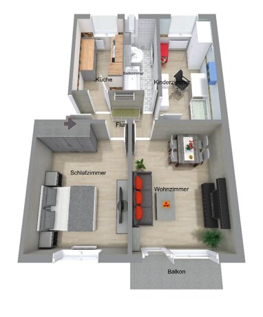 Wohnung zur Miete 339 € 3 Zimmer 60,9 m² 2. Geschoss Amselweg 4 Gatersleben Gatersleben 06466