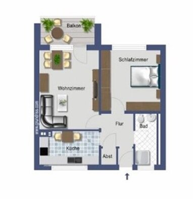 Wohnung zum Kauf Provisionsfrei 179.000 € 2 Zimmer 60 m² 5. Geschoss Kalk-Mülheimer Straße 407 Mülheim Köln 51065
