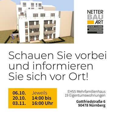 Wohnung zum Kauf provisionsfrei 486.500 € 2 Zimmer 75,4 m² 1. Geschoss Gottfriedstraße 6 Nürnberg 90478