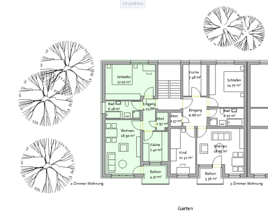 Wohnung zur Miete 650 € 2 Zimmer 56 m² 1. Geschoss Bonifaz-Huber-Str. 2 Burghausen Burghausen 84489