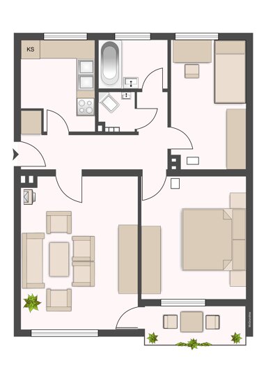 Wohnung zur Miete 490 € 3 Zimmer 65,4 m² 2. Geschoss Karpatenstraße 10 Korbach Korbach 34497
