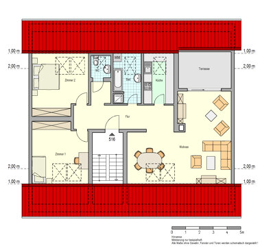 Wohnung zur Miete 830 € 3 Zimmer 101,7 m² 4. Geschoss Augustastr. 61a Augustavorstadt Rastatt 76437