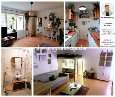 Studio zur Miete 350 € 1,5 Zimmer 40 m² 4. Geschoss Moabit 10559