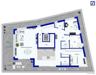 Penthouse zum Kauf provisionsfrei 971.000 € 3 Zimmer 183,2 m² Aglasterhausen Aglasterhausen 74858