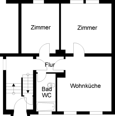 Wohnung zur Miete 469 € 3 Zimmer 50 m² EG Wiesestraße 73 Herford-Stadt Herford 32052