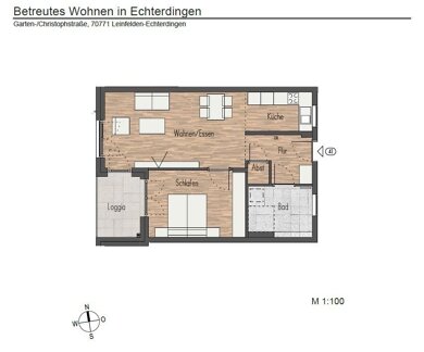 Wohnung zum Kauf 425.900 € 2 Zimmer 58,5 m² 3. Geschoss Gartenstraße 9 Echterdingen Leinfelden-Echterdingen / Echterdingen 70771